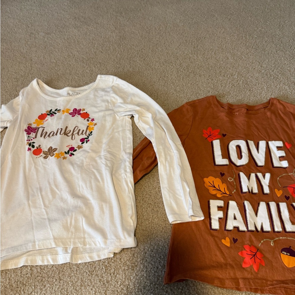 Fall and Thanksgiving Shirt Bundle Size Medium 7/8